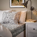 RODGERSIA Pillowcase, grey/white, 50x60 cm