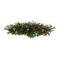 Table Garland Decoration with Rowan Berries and Pine Cones