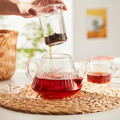 SKÄLRYTA Teapot, clear glass, 1 l