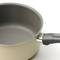 KAVALKAD Saucepan, set of 3, grey/light beige