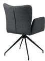 Upholstered Chair with Armrests Laura, dark grey