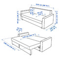 FRIHETEN Three-seat sofa-bed, Skiftebo dark grey