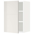 METOD Wall cabinet with shelves, white/Ringhult light grey, 40x60 cm