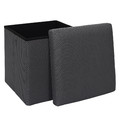 Folding Storage Pouffe Vels Atom, grey