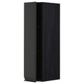 METOD Wall cabinet with shelves, black/Upplöv matt anthracite, 20x80 cm