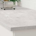 EKBACKEN Worktop, light grey concrete effect, laminate, 246x2.8 cm