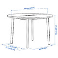MITTZON Conference table, round oak veneer/black, 120x75 cm