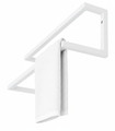 Double Wall-Mounted Towel Rail, white