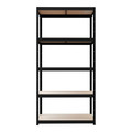 GoodHome Shelving Unit Ryle 179 x 90 x 40 cm 5 Shelves, black