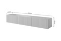Wall-mounted TV Cabinet Nicole 200 cm, dark blue