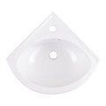 GoodHome Corner Ceramic Wall-mounted Wash-Basin Vedi 38.5 x 38.5 cm, white