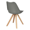 Dining Chair Norden Star Square, natural/dark grey