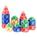 Cleverclixx Magnetic Tiles Mini Tiles Pack Intense 28 pieces, 3+