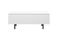 Coffee Table with Storage Scalia II 120, matt white, black legs