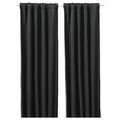 ANNAKAJSA Room darkening curtains, 1 pair, anthracite, 145x300 cm