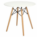 Table DTW 80cm, white/wood