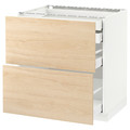 METOD / MAXIMERA Base cb 2 frnts/2 low/1 md/1 hi drw, white/Askersund light ash effect, 80x60 cm
