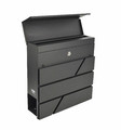 Modern Wall-Mount Letterbox, Anthracite, 370x370x105mm