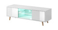 TV Cabinet Sweden LE LED B, matt white/high-gloss white