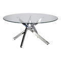 Coffee Table Amber 90cm, transparent/chrome