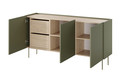 Three-Door Cabinet with Drawer Unit Desin 170, olive/nagano oak