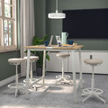 MITTZON Conference table, oak veneer/white, 140x108x105 cm