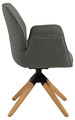 Swivel Chair Aura, auto return, dark grey