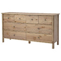STOREMOLLA Chest of 8 drawers, grey-brown stained, 171x50x91 cm