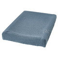 VÄDRA Cover for babycare mat, beige/blue, 48x74 cm