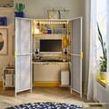 BRÄNNBOLL Gaming station, light grey/white, 100x72x180 cm
