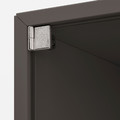 EKET Wall cabinet with glass door, dark grey, 35x25x35 cm