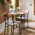 GRÖTÅN/GRÖTÅN Table and 2 chairs, pine brown stained/Tibbleby dark beige, 80 cm