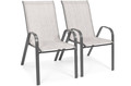 Elegant Outdoor Table with 2 Chairs, Duo 80 cm, grey