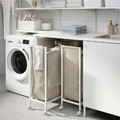 ENHET Laundry bag with castors, white, 80 l