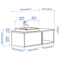 ÄNGSJÖN / BACKSJÖN Wash-stand/wash-basin/tap, oak effect/black marble effect, 102x49x41 cm
