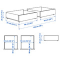 SMYGA Bed storage box, light grey, 99x91x29 cm, 2 pack