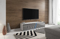 Wall-mounted TV Cabinet Slant 160, matt white/high-gloss grey, LED EU