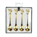 Teaspoons Gold Leaf 4pcs