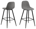 Bar Stool Wilma, light grey/black