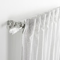 SOLDVÄRGMAL Double curtain rod set, silver-colour, 120-210 cm 19 mm