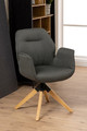 Swivel Chair Aura, auto return, dark grey