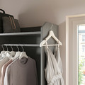 HAUGA Open wardrobe with 3 drawers, grey, 70x199 cm