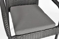 Garden Outdoor Dining Set with 6 Chairs, black