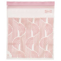 ISTAD Resealable bag, patterned/pale pink, 2.5 l