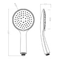 Shower Head Kaziki 3-settings, chrome