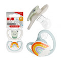 NUK Soother Pacifier Space 2pcs 0-6m, penguin/dog