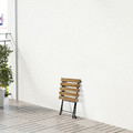 TÄRNÖ Stool, black/light brown stained, 30x42 cm