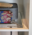 PAX / FYRUDDEN Wardrobe combination, white/blue, 250x60x236 cm