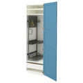 METOD / MAXIMERA High cabinet with cleaning interior, white/Lerhyttan blue, 60x60x200 cm