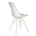 Chair Eris, PP/faux leather, 1pc, white/white